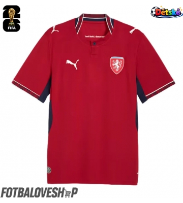 Česká republika Dětské Domácí Dres MS 2026 Krátký Rukáv (+ trenýrky)